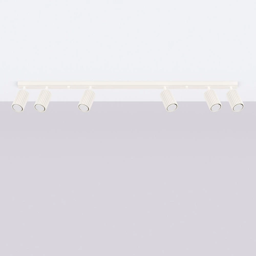 Stropní svítidlo KARBON 6L béžové moderní do obýváku a ložnice s nastavitelným stínidlem