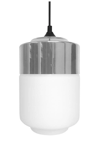 Masala 17 1x60W E27 bílá závěsná lampa s chromovanou paticí