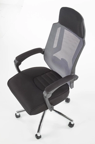 Ergonomická kancelářská židle Mande černá s podnožkou a síťovaným opěradlem do kanceláře