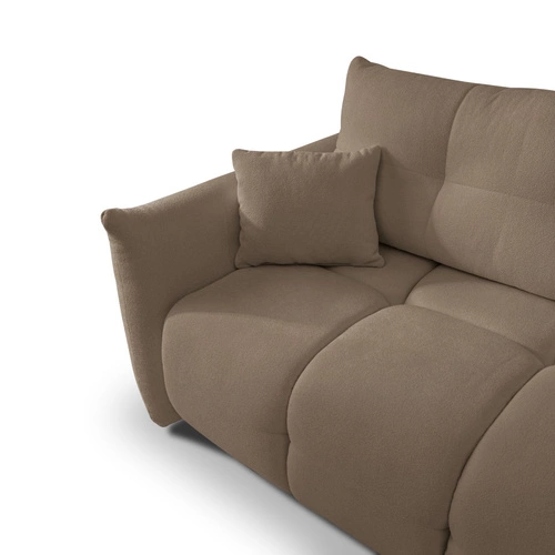 Rohová rozkládací sedačka do obýváku Bode moderní pravá hnědá s úložným prostorem Intesi