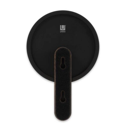 Umbra HUB kulatý nástěnný věšák se zrcadlem černý glamour do předsíně