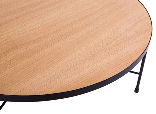 Kulaty dubový konferenční stolek Tre 900 NORDIFRA moderní skandinávský do obýváku 90 cm