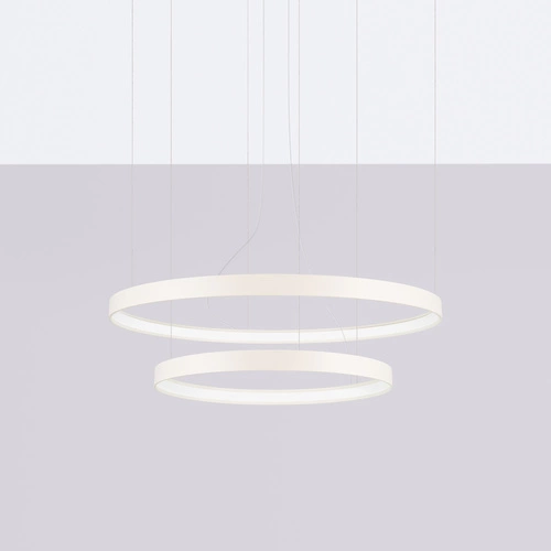 Moderní béžový LED lustr RIO 2 78 cm do obýváku a jídelny s nastavitelnou výškou