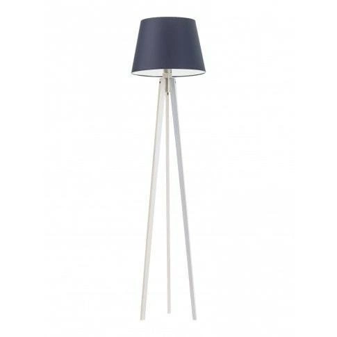 Podlahová lampa Curacao stínidlo modr= stojan bílý