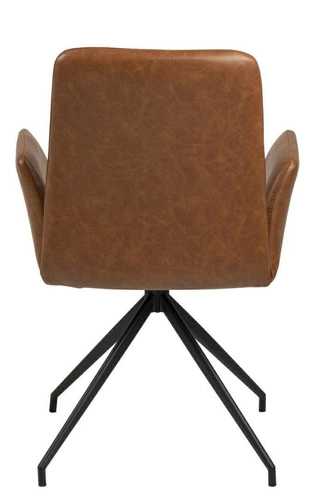 Jídelní židle s područkami z ekokůže Naya Vintage hnědá Actona