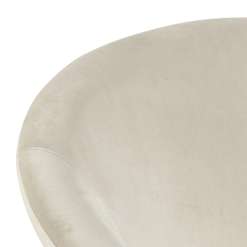 Moderní béžové křeslo Center z veluru na lyžinách do obývacího pokoje relaxační