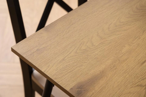 Jídelní stůl Peru 120x80 cm dub artisan s černými nohami moderní Actona