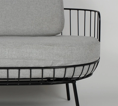 Pohovka Trappola černá šedé polštáře Výprodej