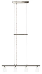 Závěsné svítidlo Parma moderní 4bodové matný nikl do obýváku a jídelny s nastavitelnou výškou