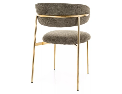 Židle Pasco Slim olivově sametová se zlatými nohami do jídelny Intesi