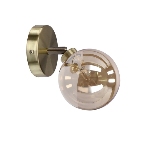 Nástěnné svítidlo Rodia patina 1x40W G9 jantarové stínidlo