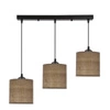 Závěsná lampa Legno černá 15 3x40W E27 stínidlo ořech