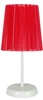Noční lampička Rifasa moderní červená s kovovým stínidlem do ložnice nebo dětského pokoje