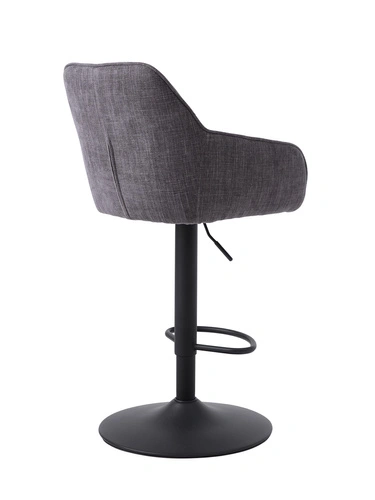 Barová židle Lova moderní otočná s područkami grafitová do kuchyně černá