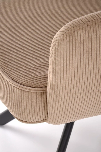 Otočná židle Aldora cappuccino z manšestrové látky do kanceláře a obýváku moderní