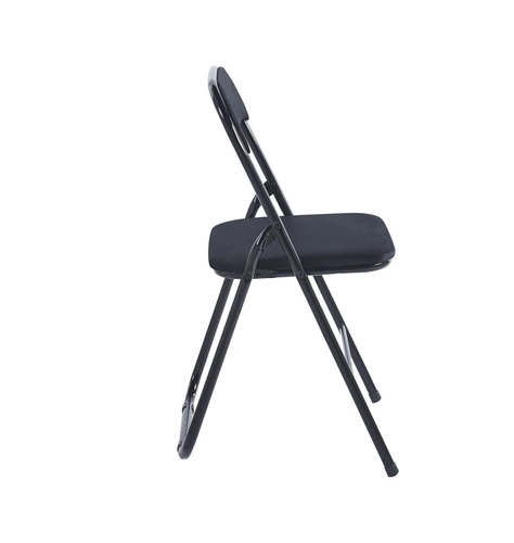Skládací kuchyňská židle Amun Velvet černá sametová čalouněná kovová Intesi