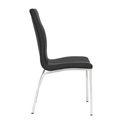 Jídelní židle Asama Actona černá čalouněná ekokůže moderní s kovovými nohami