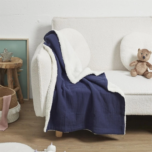 Intesi béžová bavlněná deka pro miminka 100x70 cm do postýlky a kočárku