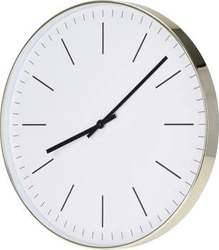 Moderní bílý nástěnný tichý hodinový Slimer 50 cm do obýváku a ložnice industriální