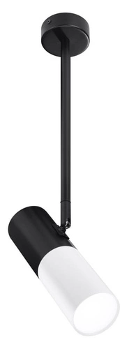 Závěsné svítidlo Tuba moderní bílo-černé nastavitelné do kuchyně a obýváku CANDELLUX