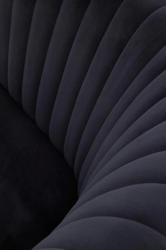 Relaxační křeslo Dargo černý samet glamour do obýváku na zlatých nohách Intesi