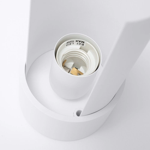 Minimalistická stolní lampa FLASH bílá ocelová s nastavitelným úhlem svícení do pracovny