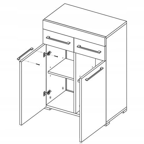 Komoda Amanda bílý lesk moderní se zásuvkami do předsíně 90 cm Intesi