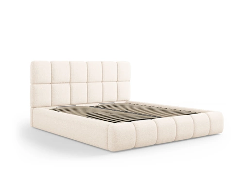 Čalouněná postel Bellis 180x200 béžová s úložným prostorem moderní glamour