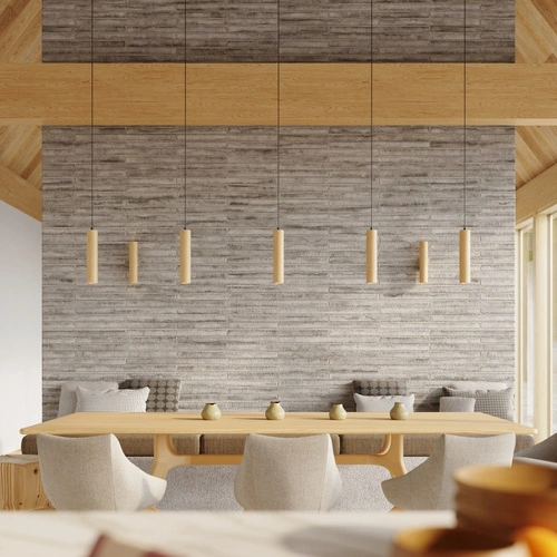 Moderní nástěnné svítidlo LINO bílé z přírodního dřeva do obýváku a ložnice