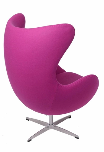 Otočný houpací křeslo ušák Jajo fialový kašmír do obýváku a kanceláře moderní D2.DESIGN