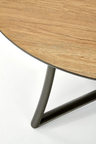 Rozkládací kulatý jídelní stůl Mira loft dub přírodní 118–148 cm Intesi