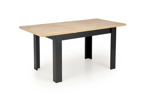 Rozkládací jídelní stůl Carsten dub artisan černé nohy moderní 80/120-160 cm Intesi