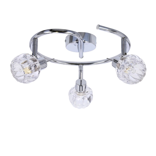 Moderní stropní svítidlo Bombola chrom 3bodové nastavitelné do obývacího pokoje a jídelny