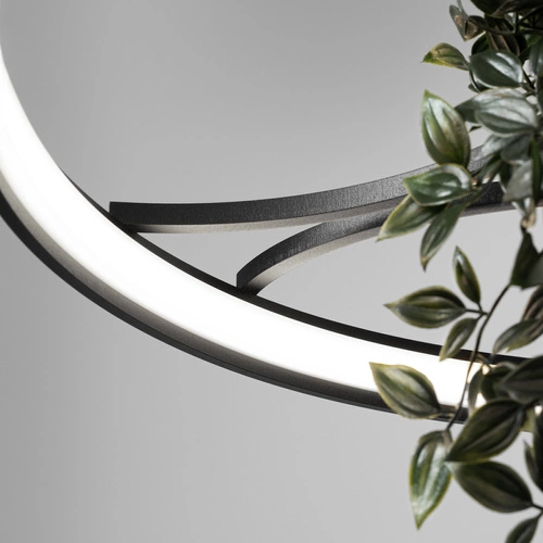 LED lustr RIO BIO 78 černý moderní do obýváku, jídelny a nad kuchyňský ostrůvek 78 cm