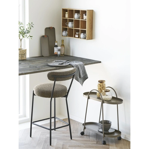 House Nordic sada 2 obdélníkových hnědých dekorativních ocelových táců