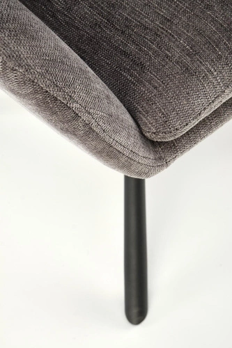 Otočná židle Ophelia šedá čalouněná do obýváku a kanceláře s područkami Intesi