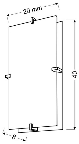 Stropní svítidlo Fikus 40x20 2x60W E27 chrom