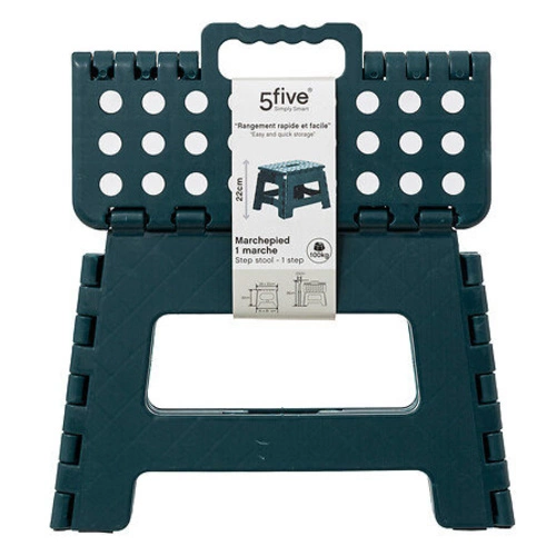 Plastová skládací stolička 1-stupňová 22 cm do kuchyně a koupelny tyrkysová 5five simply smart