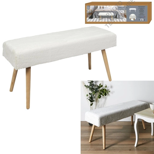 Lavice Paquet Furry bílá