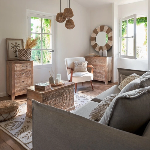 Křeslo Chiara bílý boucle skandinávský do obýváku s područkami Atmosphera