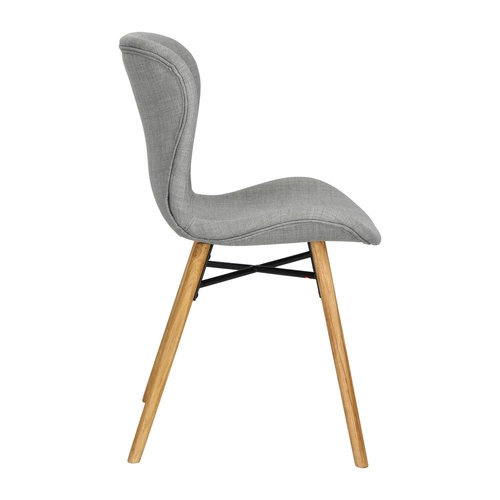Čalouněná jídelní židle Batilda Actona šedá moderní s dřevěnými nohami