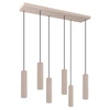 Závěsné LED svítidlo IVAR 6L taupe nad jídelní stůl do obýváku a jídelny