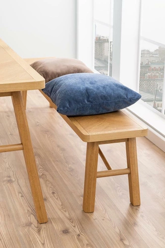 Dřevěná lavice Galway dubová do předsíně a jídelny ve skandinávském stylu 200 cm