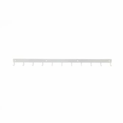 Intesi moderní bílý kovový nástěnný věšák do předsíně lišta 80 cm 11 háčků