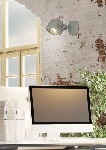 Nástěnné svítidlo Pent šedý betonový nastavitelný moderní do obýváku a ložnice CANDELLUX