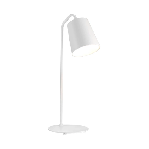 Stolní lampa ZEN T bílá kovová moderní noční lampička do ložnice 56 cm Step into Design