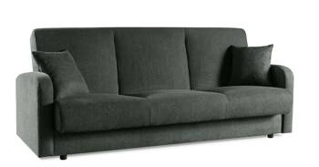 Rozkládací trojmístná pohovka Corsica s úložným prostorem a funkcí spaní šedá do obýváku