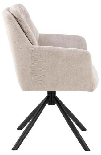 Otočená čalouněná židle Alonso béžová s područkami do obýváku moderní Actona