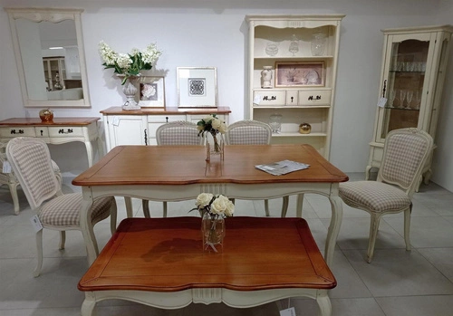 Komoda Oreil 4 zásuvky, 2 dvířka krémová