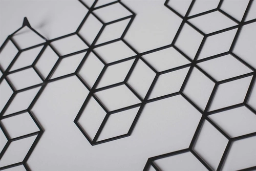 Moderní nástěnný věšák do předsíně Stiga L černý kovový POLYHEDRA 91 cm